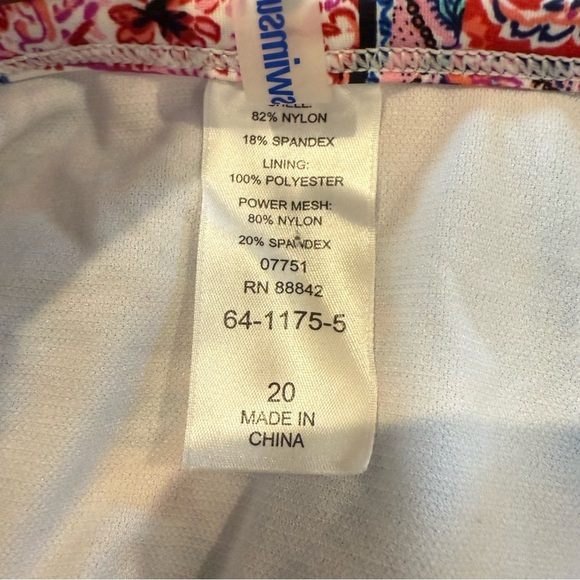 Swimsuits For All Bikini Red and Blue Floral Cold Shoulder Women's Size 20 - Picture 12 of 13